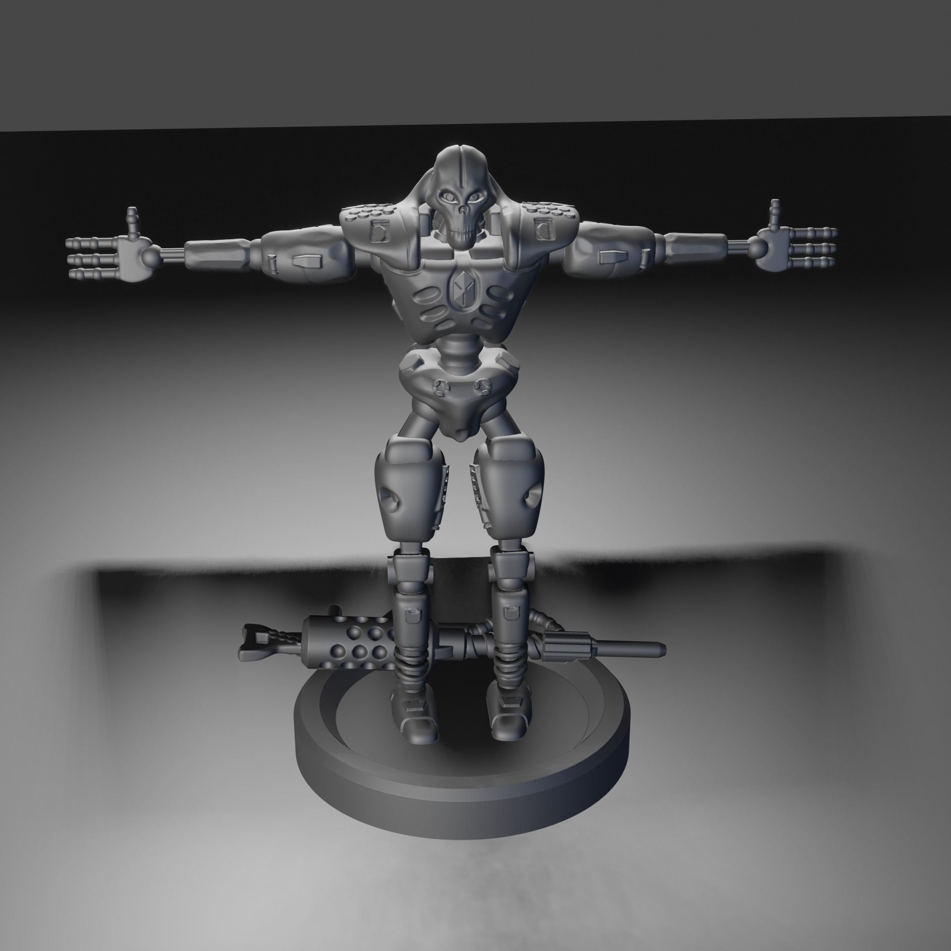 Robot Killer demo version T pose Free 3D print model_7