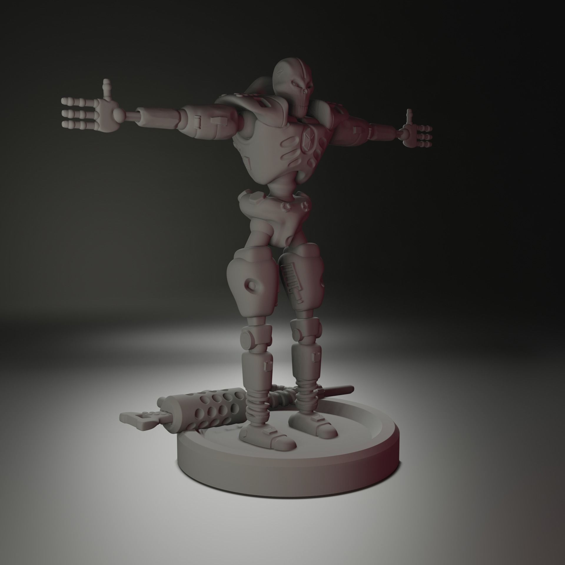 Robot Killer demo version T pose Free 3D print model_2