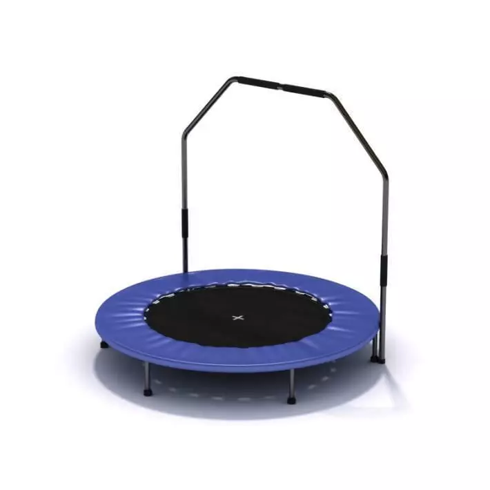 Black And Blue Round Trampoline 3D model_0