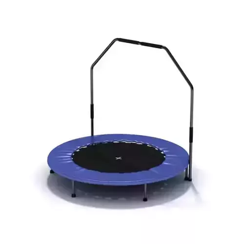 Black And Blue Round Trampoline 3D model