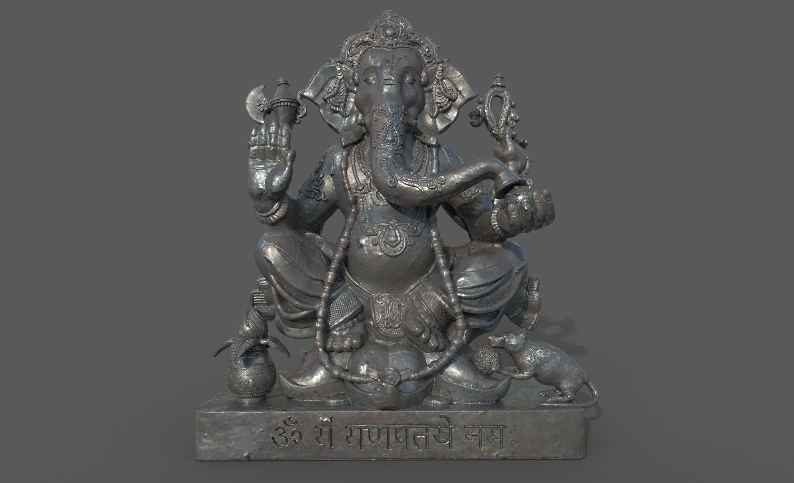 Ganesha statue 3D print model_2