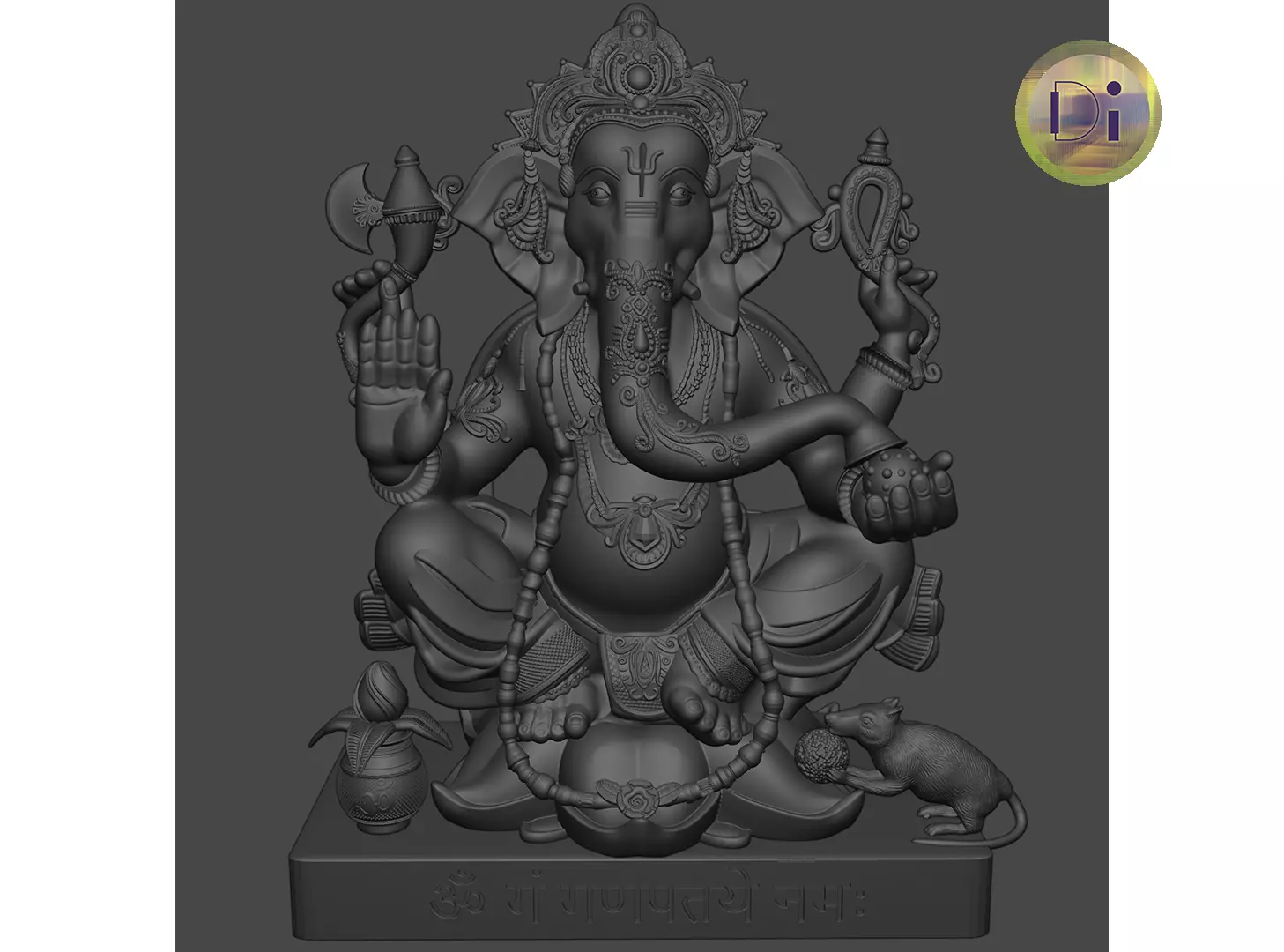 Ganesha statue 3D print model_0