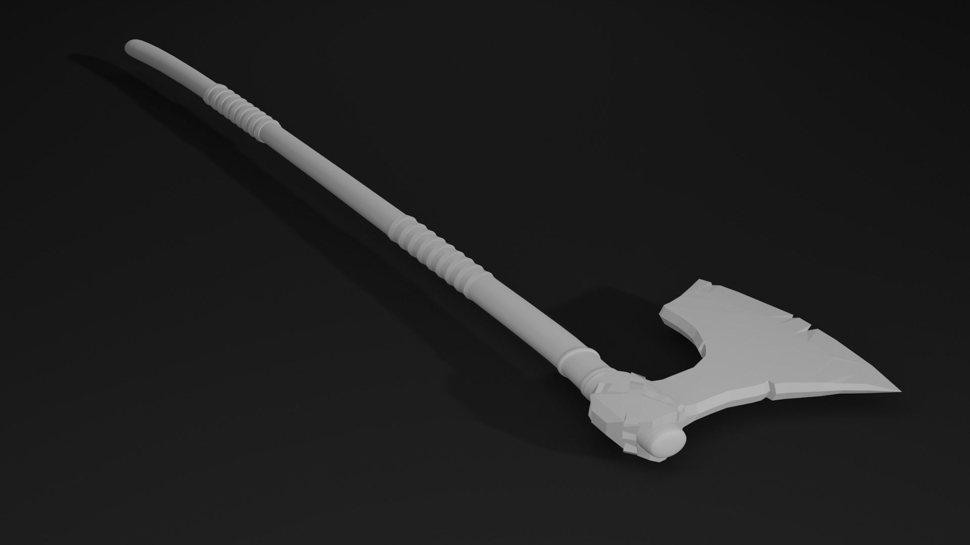 Viking axe 7 Low-poly 3D model_6