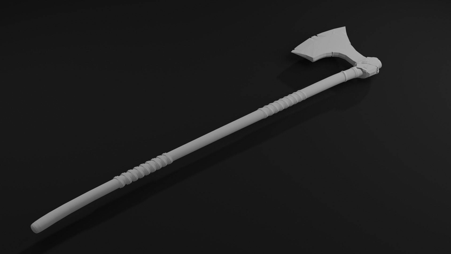 Viking axe 7 Low-poly 3D model_8
