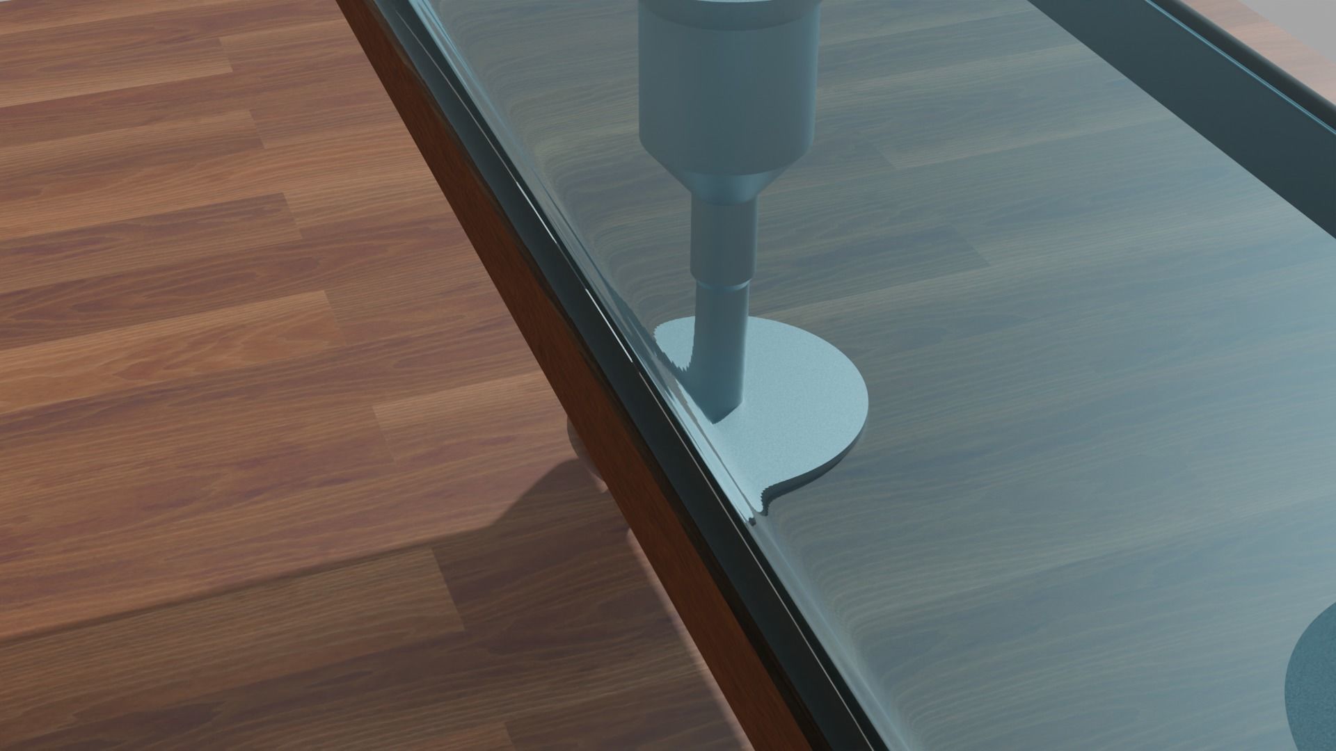 Glass Table 3D model_2