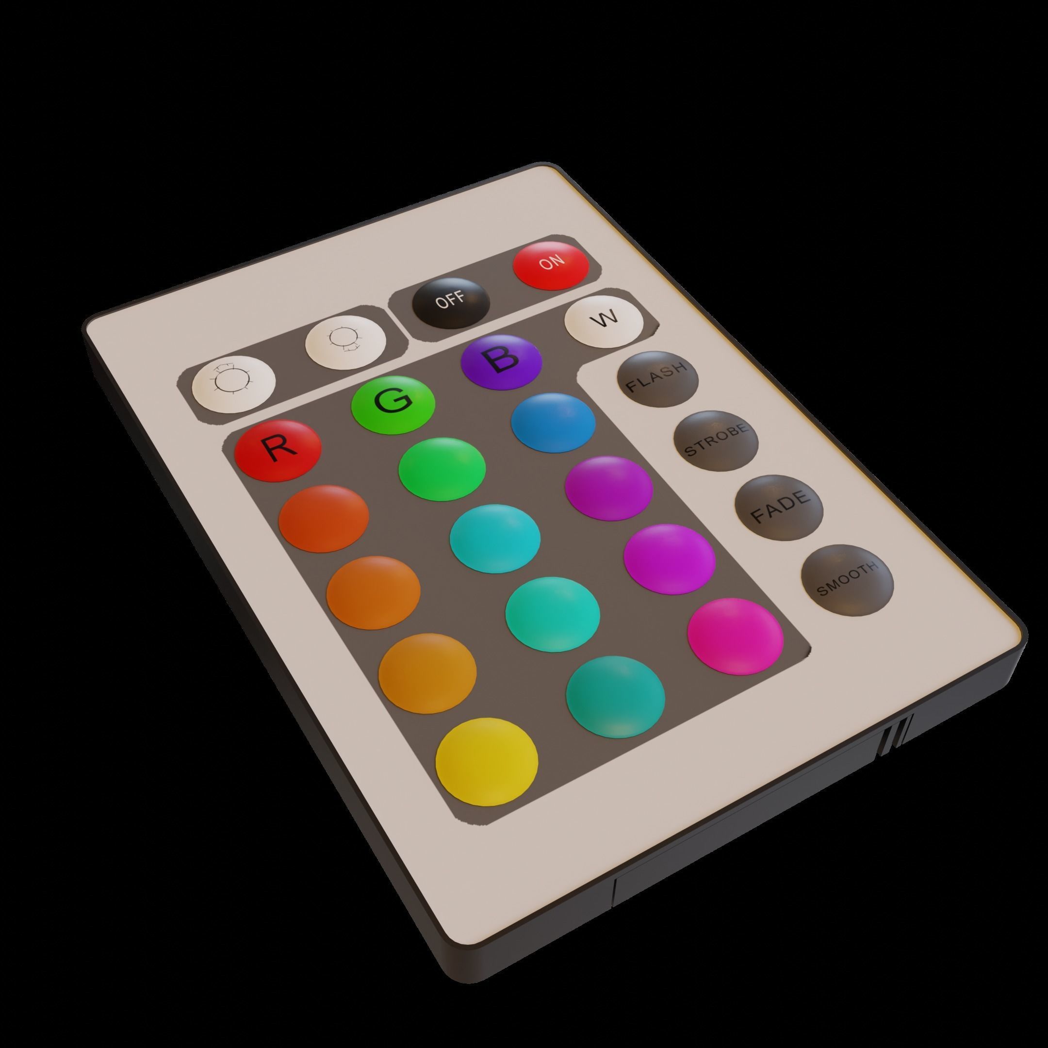 Remote Model Led LED Remote Controller free 3D model | CGTrader