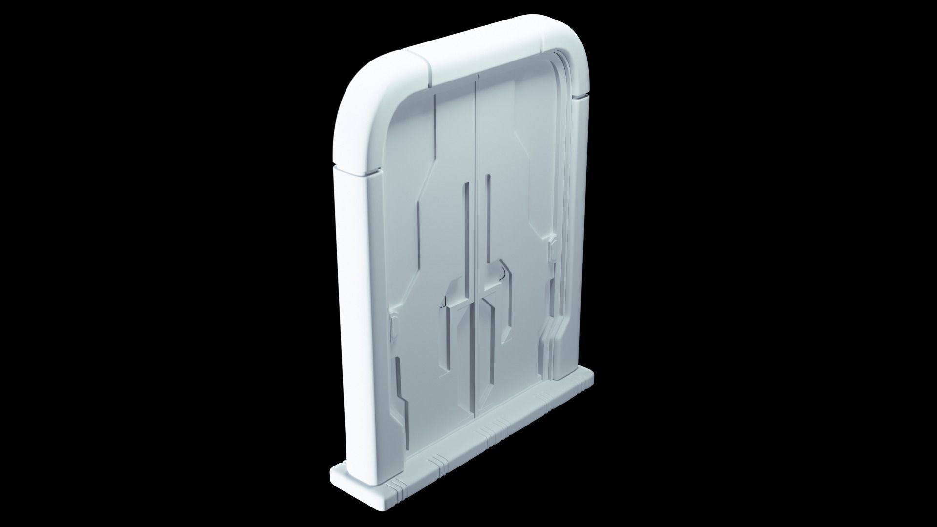Sci-fi Space Ship Door 3D model 3D model_5