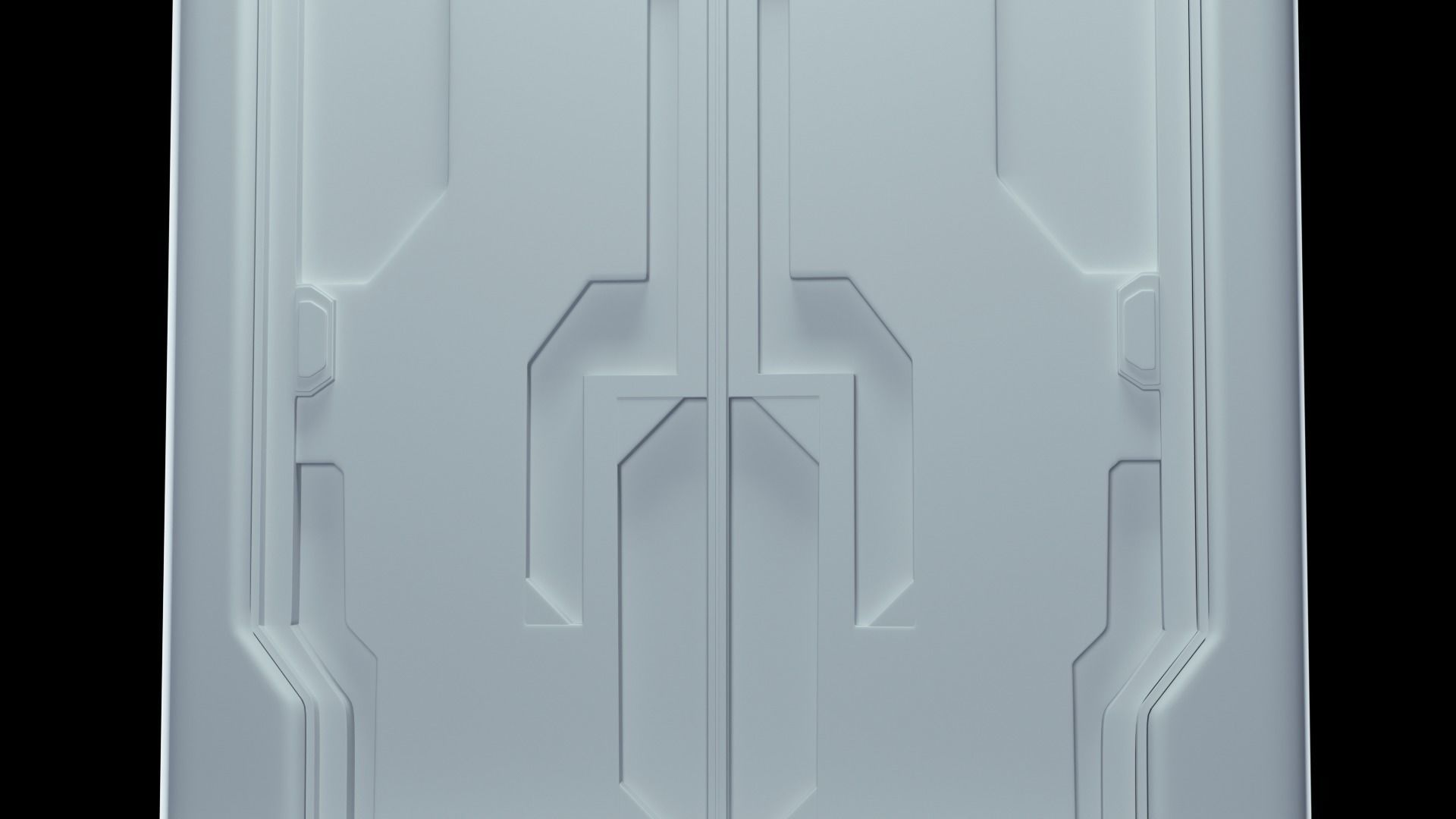 Sci-fi Space Ship Door 3D model 3D model_6