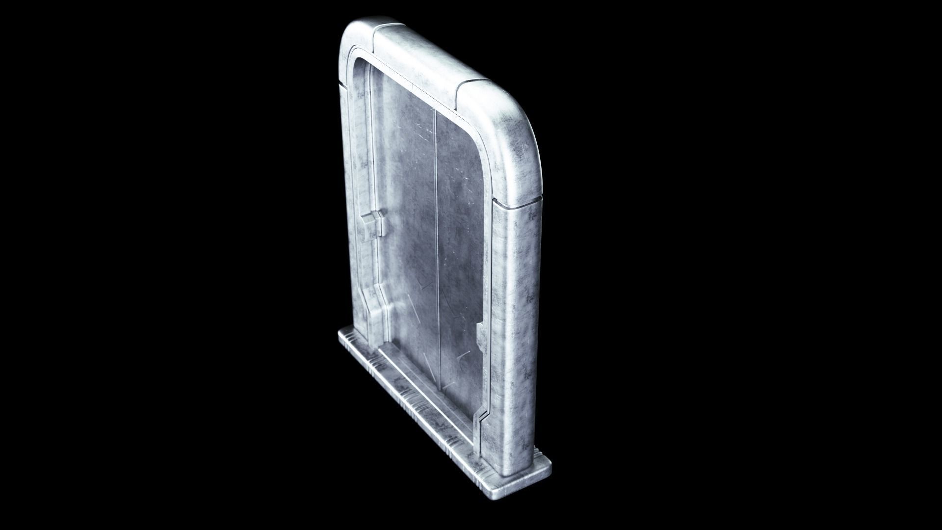 Sci-fi Space Ship Door 3D model 3D model_4