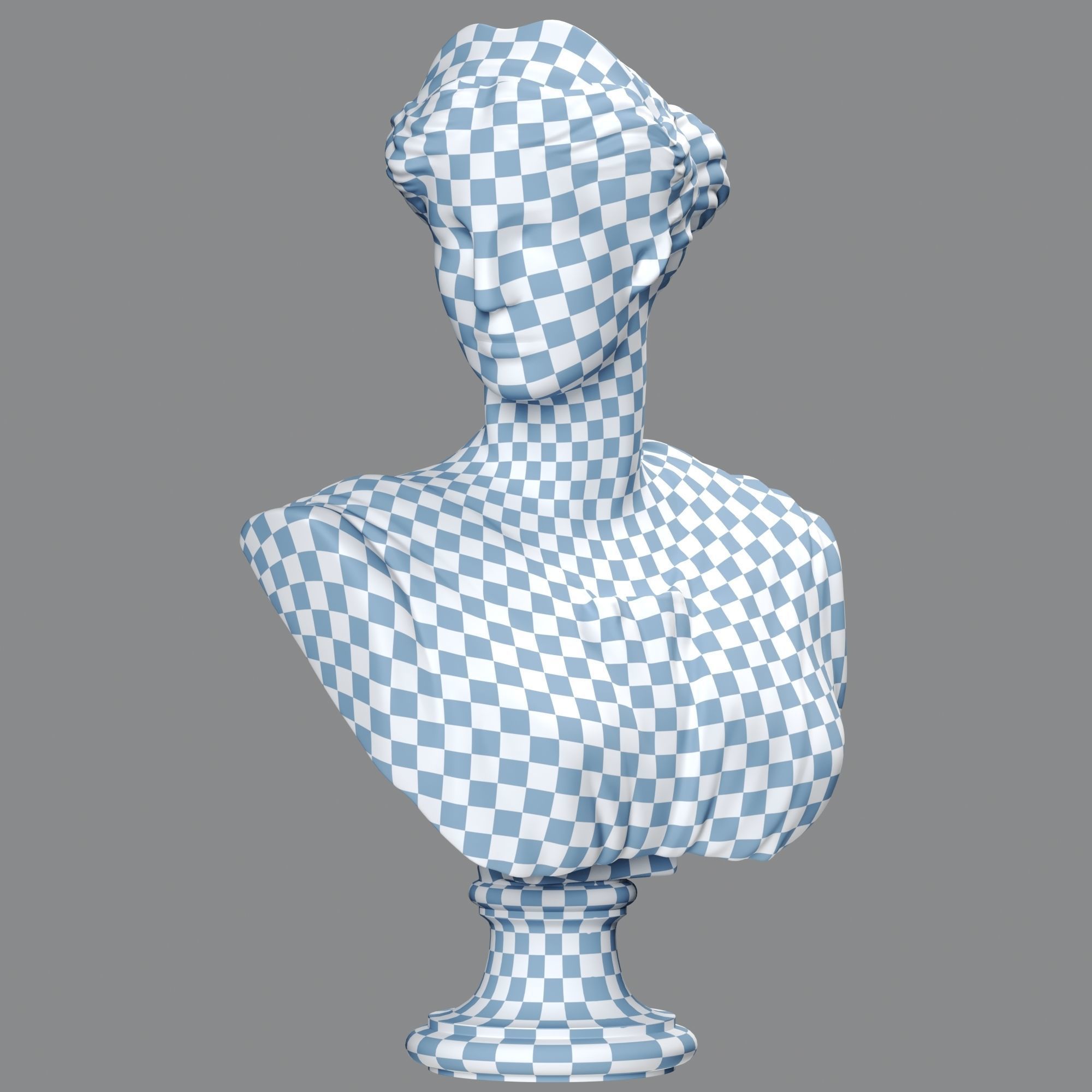 Artemis Bust Ancient Greek Goddess of Hunt 3D model_3