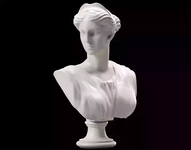 Artemis Bust Ancient Greek Goddess of Hunt 3D model