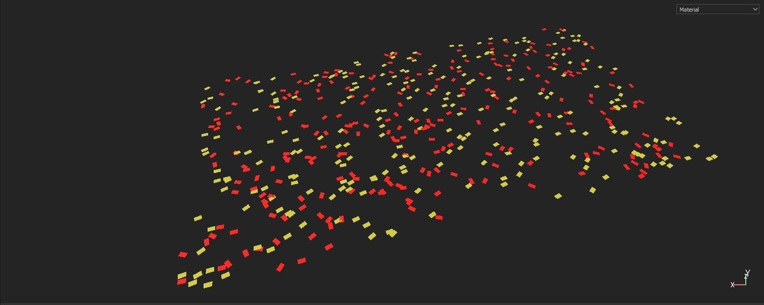 Confettis grid of dots Free low-poly 3D model_1