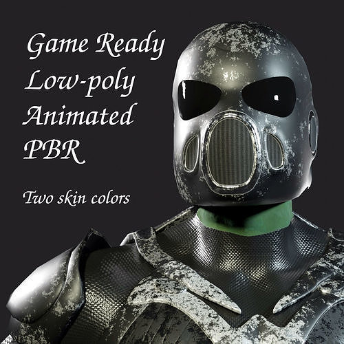 Low-Poly Alien Warrior Low-poly 3D model