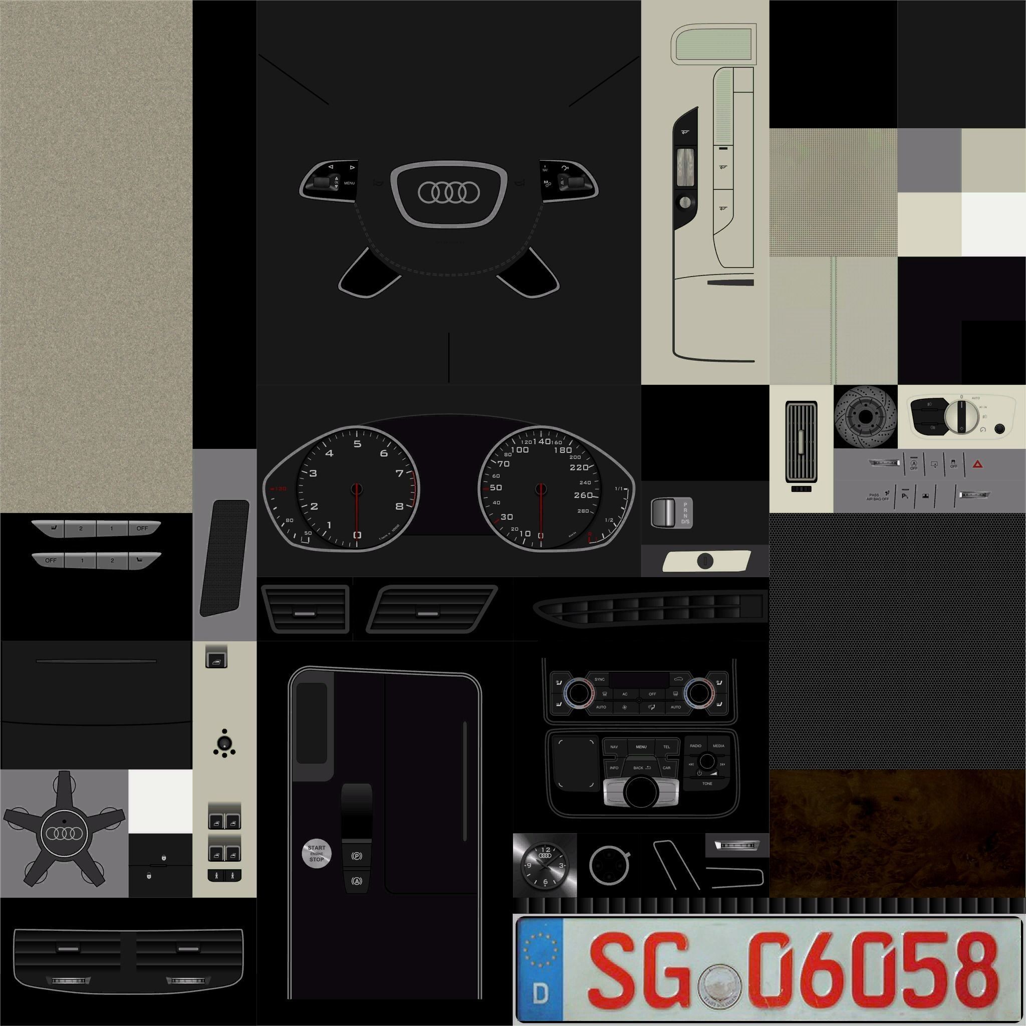 AudiA8 top car Low-poly 3D model_8