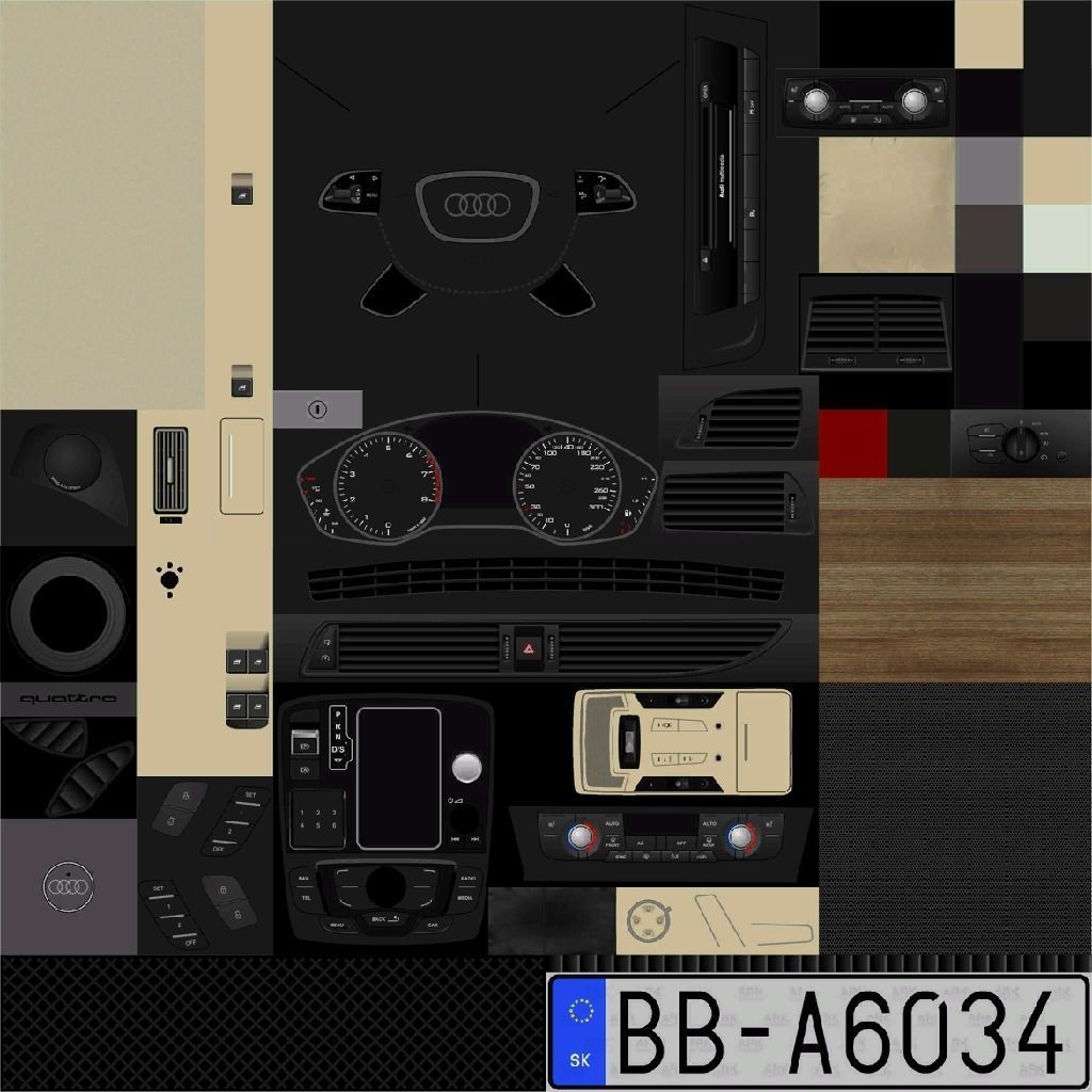 AudiA8 top car Low-poly 3D model_7