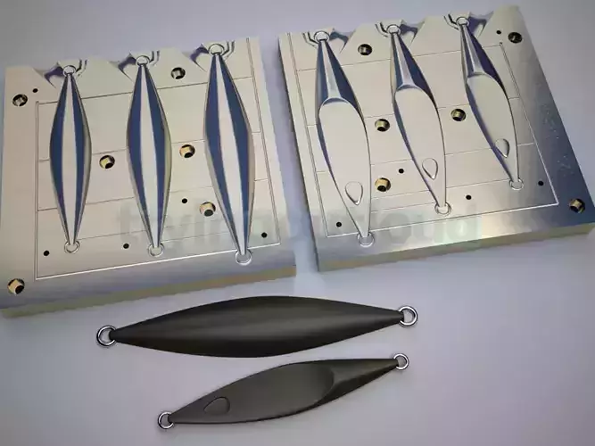 120-150-200Gr Flipping Slow Pitch Metal Jig Mold 3D print model