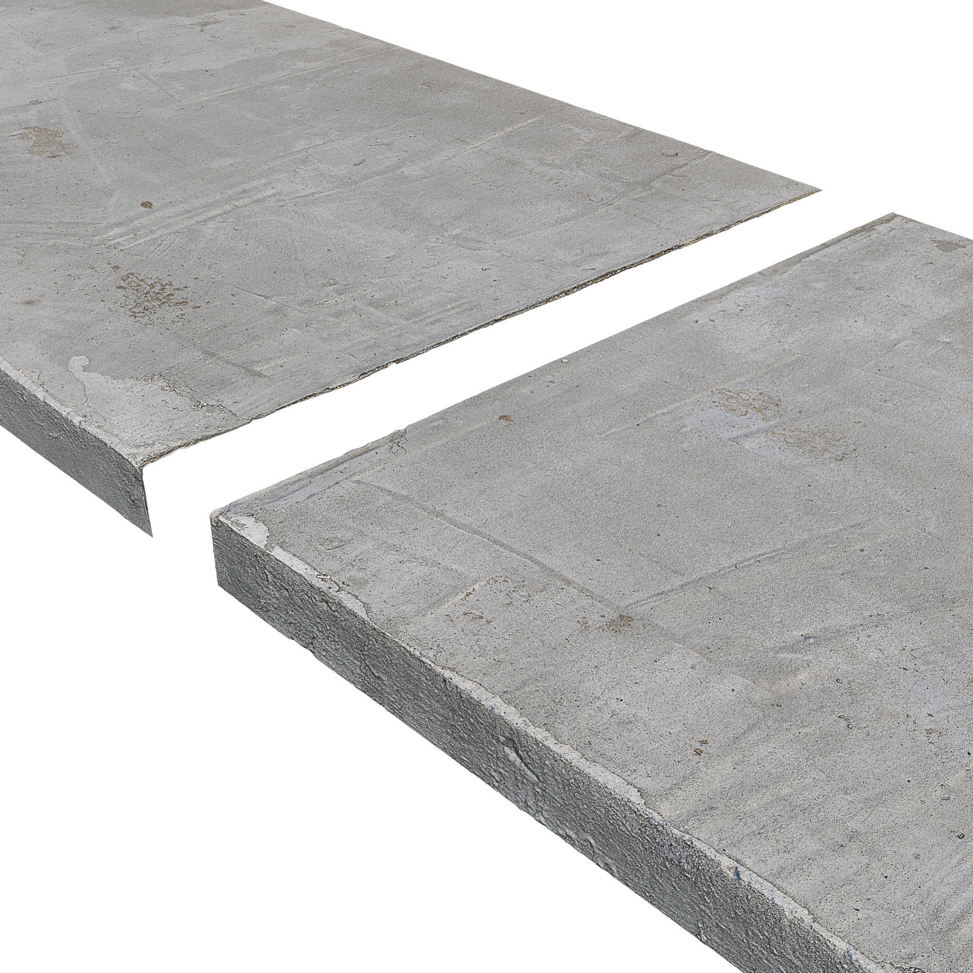 Ultra realistic Concrete slab Low-poly 3D model_4