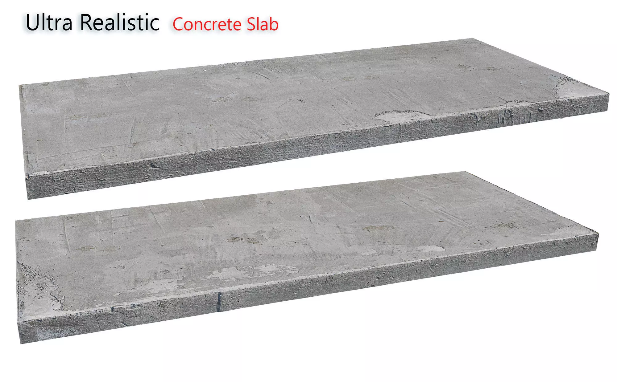 Ultra realistic Concrete slab Low-poly 3D model_0