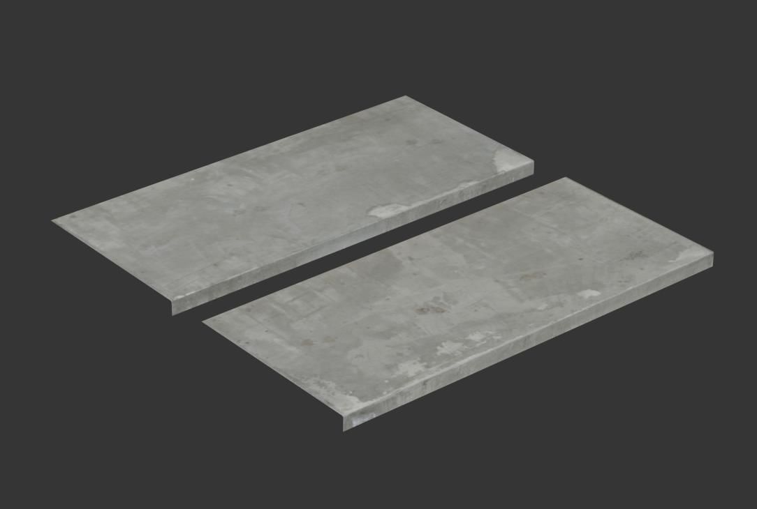 Ultra realistic Concrete slab Low-poly 3D model_10