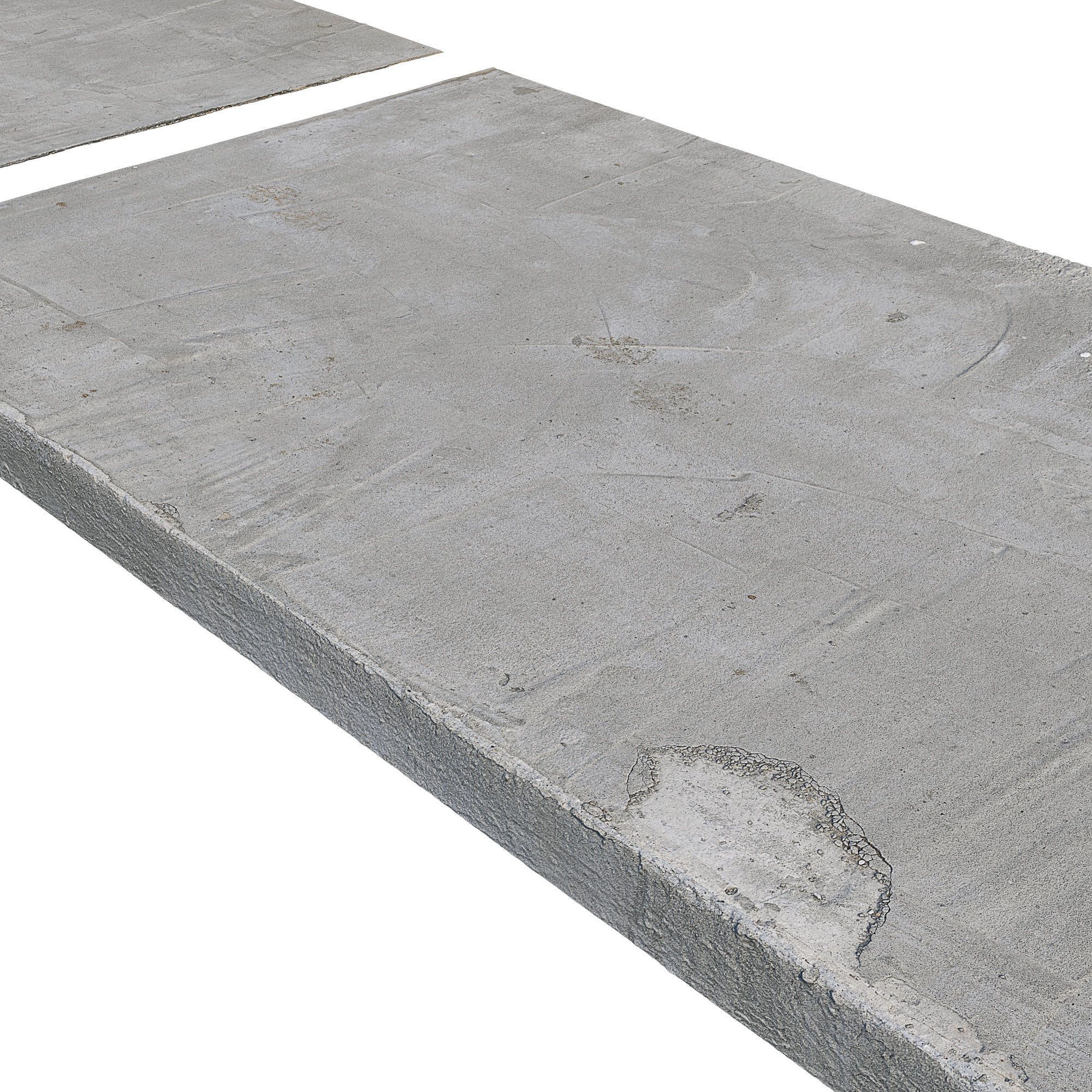 Ultra realistic Concrete slab Low-poly 3D model_3