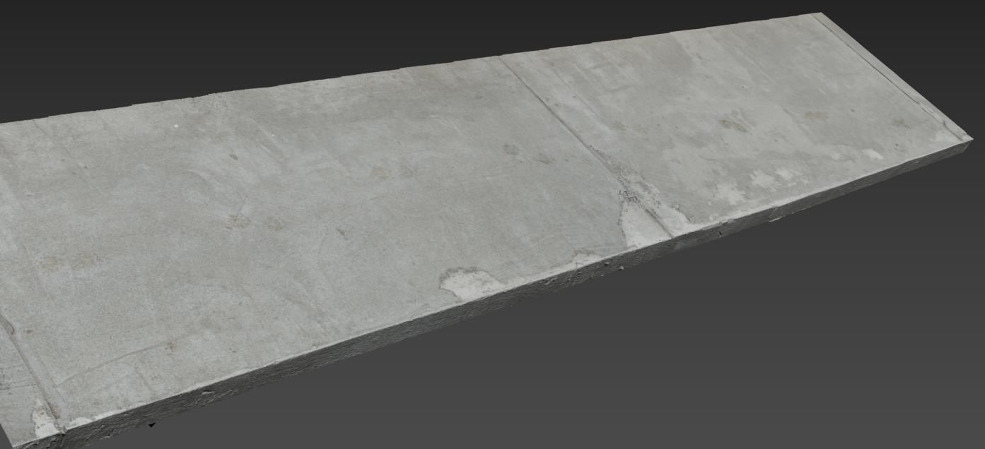 Ultra realistic Concrete slab Low-poly 3D model_12