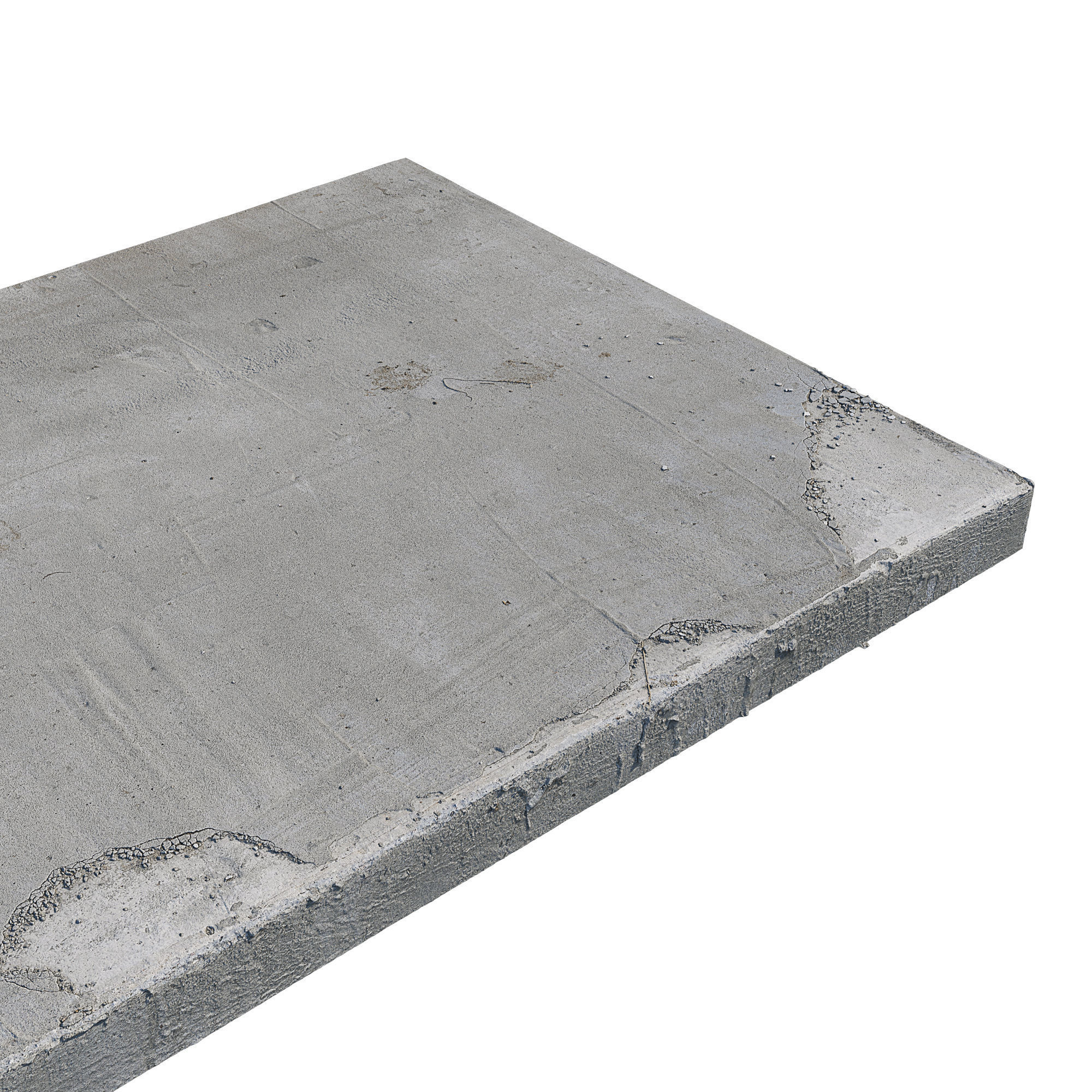 Ultra realistic Concrete slab Low-poly 3D model_1