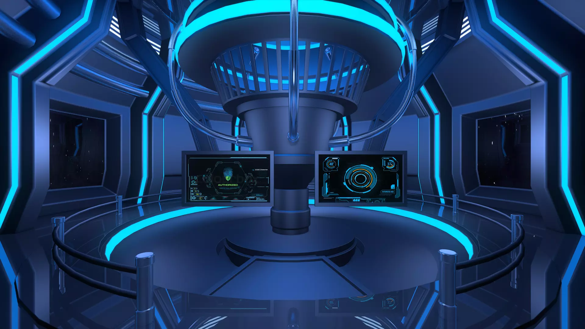 Sci Fi Room 3D model_0
