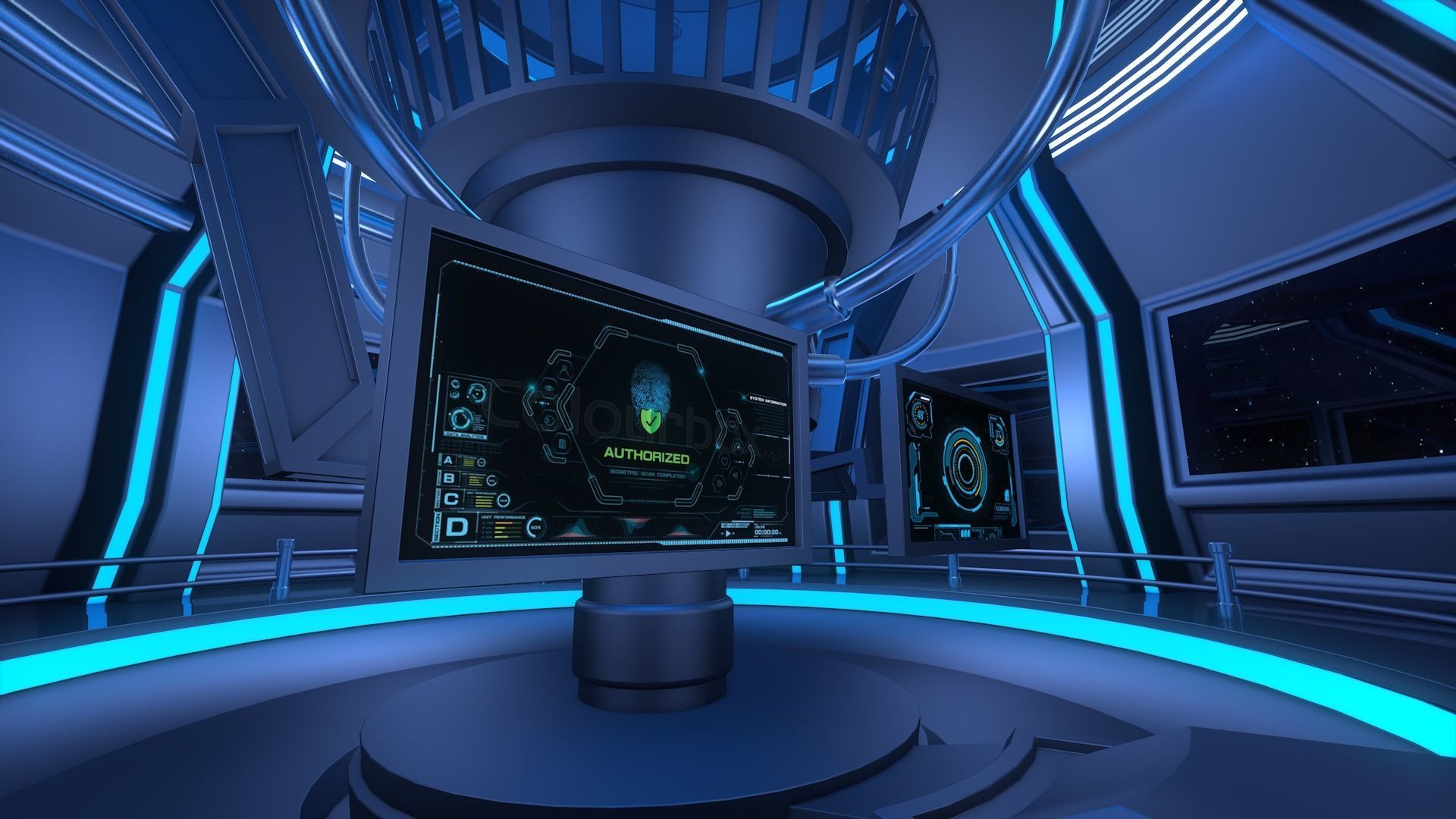 Sci Fi Room 3D model_3