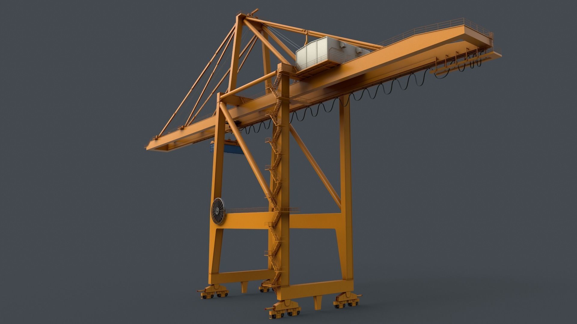 PBR Quayside Container Crane V2 - Multi color Pack 3D Model Collection_91