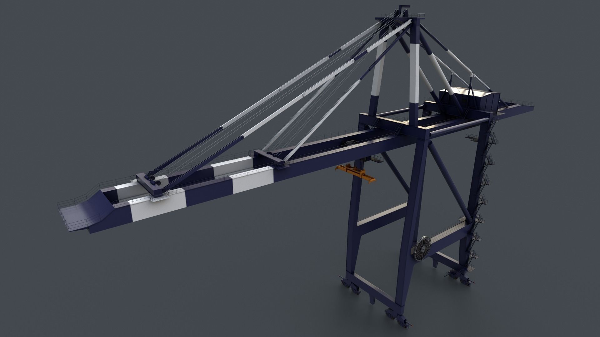 PBR Quayside Container Crane V2 - Multi color Pack 3D Model Collection_24