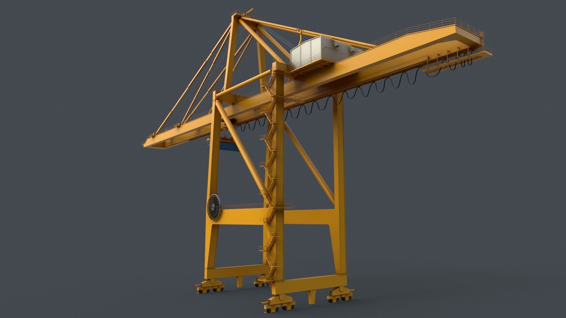PBR Quayside Container Crane V2 - Multi color Pack 3D Model Collection_94