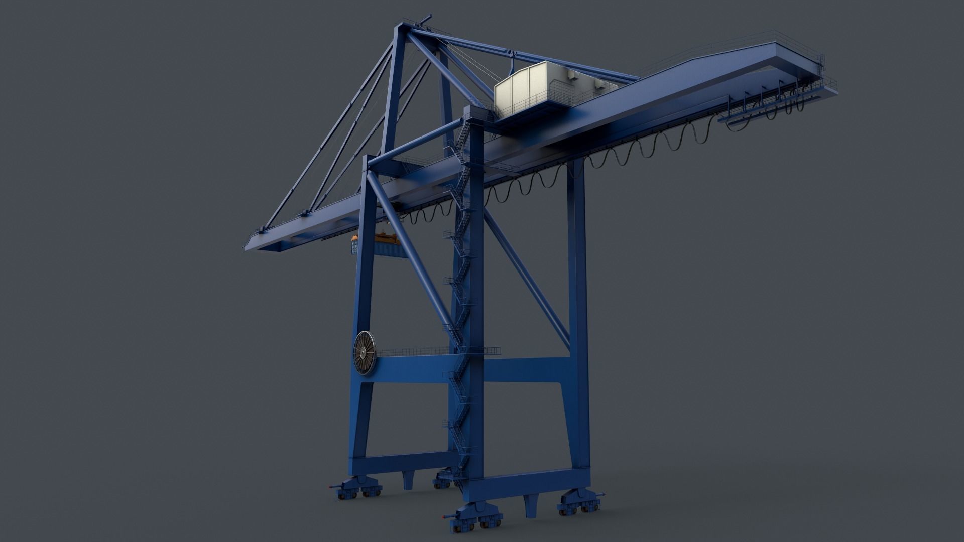 PBR Quayside Container Crane V2 - Multi color Pack 3D Model Collection_87