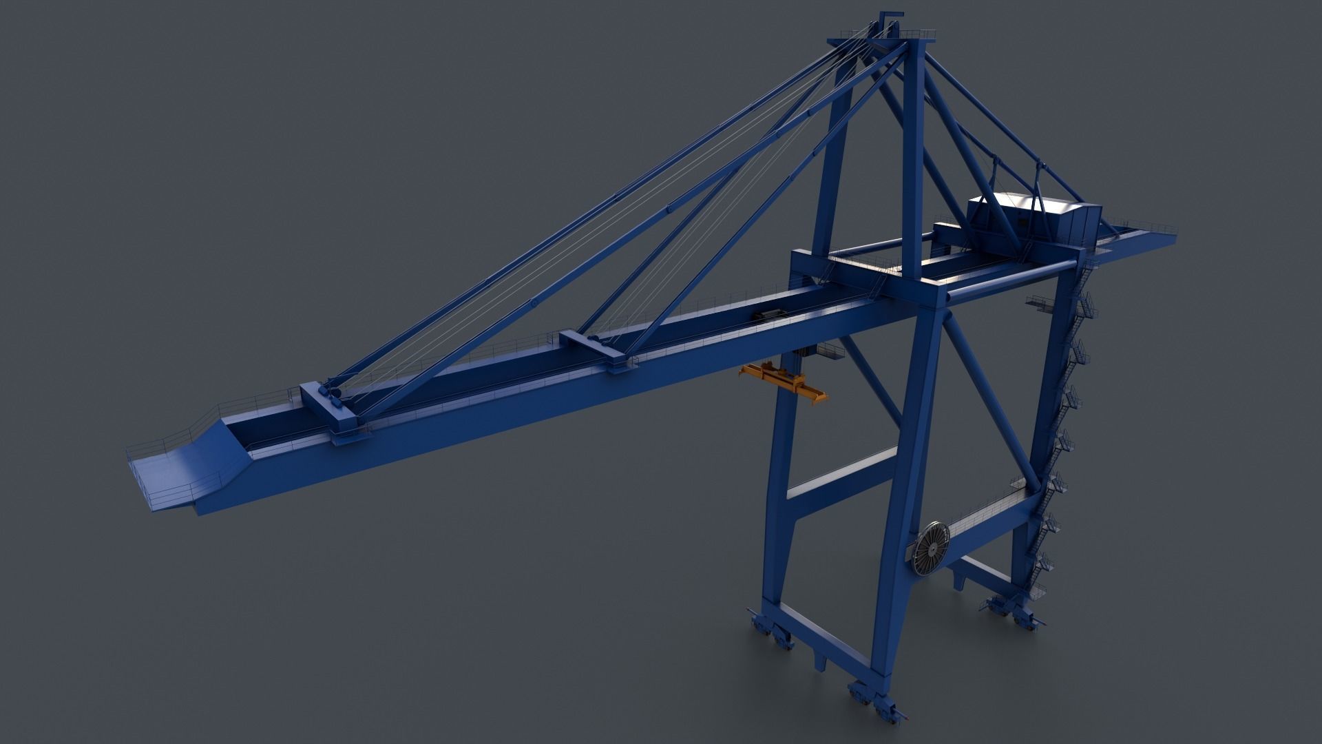 PBR Quayside Container Crane V2 - Multi color Pack 3D Model Collection_21