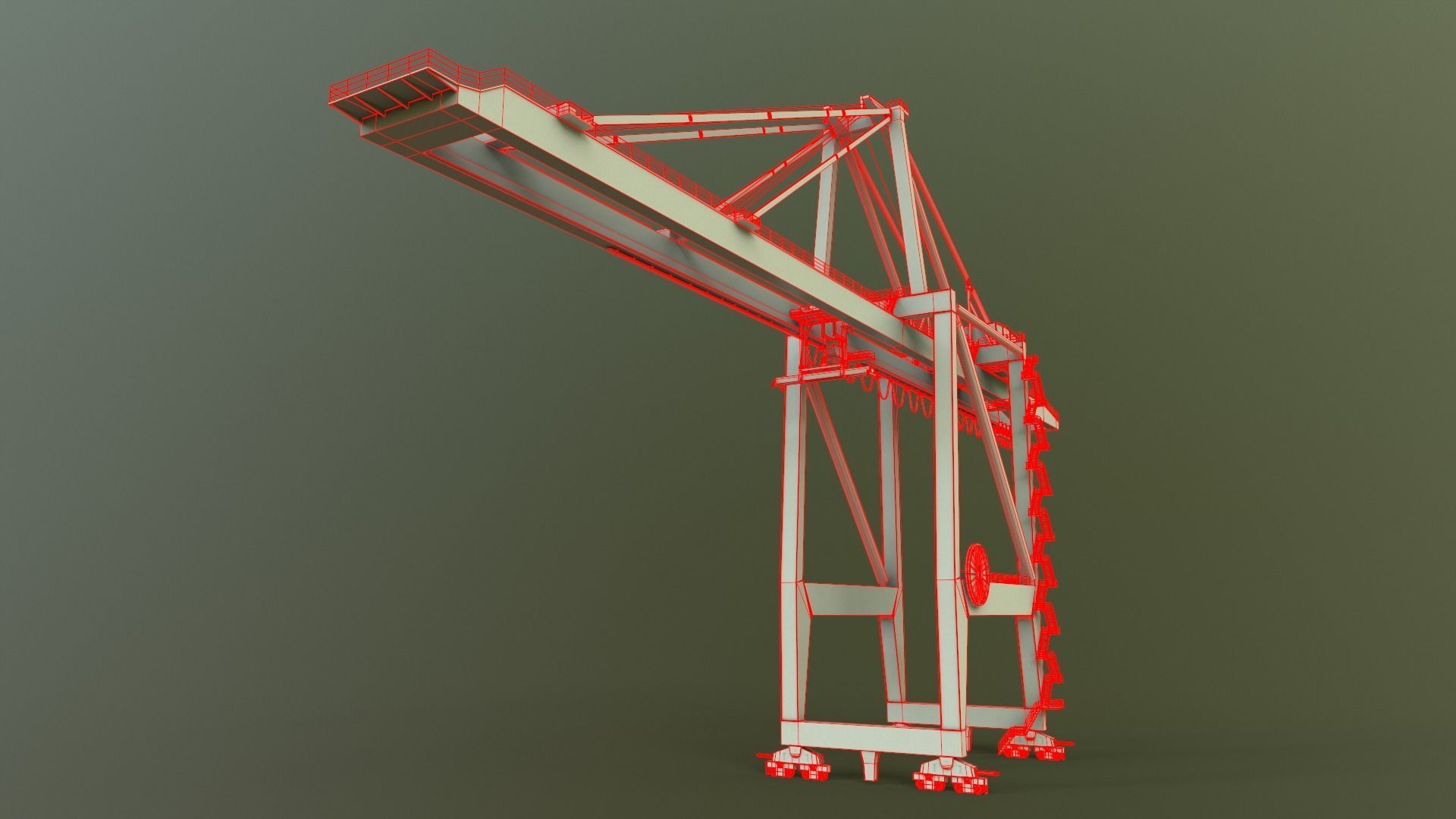 PBR Quayside Container Crane V2 - Multi color Pack 3D Model Collection_102