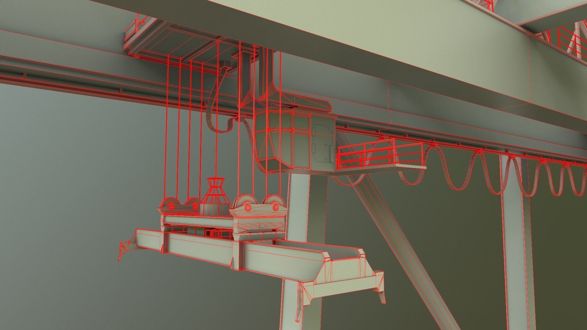 PBR Quayside Container Crane V2 - Multi color Pack 3D Model Collection_101