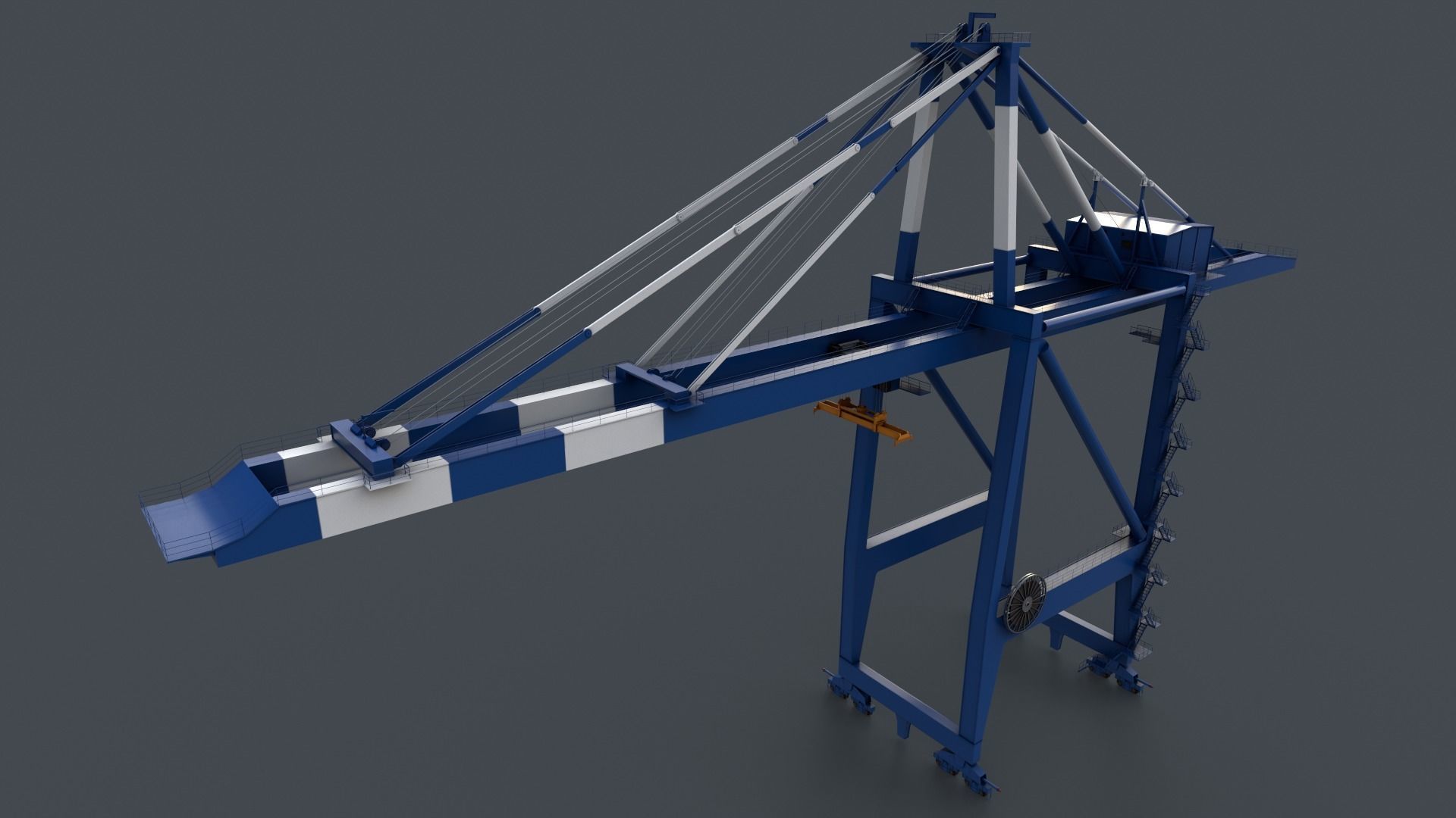 PBR Quayside Container Crane V2 - Multi color Pack 3D Model Collection_22