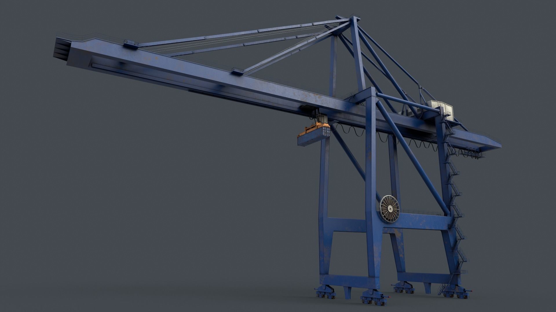 PBR Quayside Container Crane V2 - Multi color Pack 3D Model Collection_48