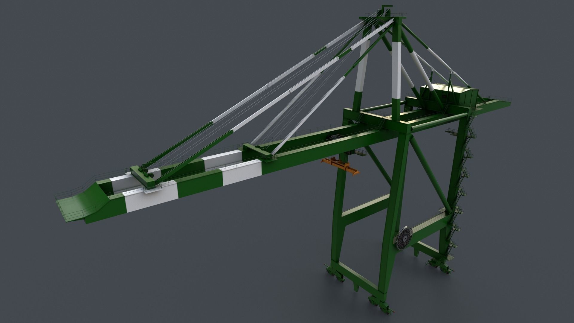 PBR Quayside Container Crane V2 - Multi color Pack 3D Model Collection_26