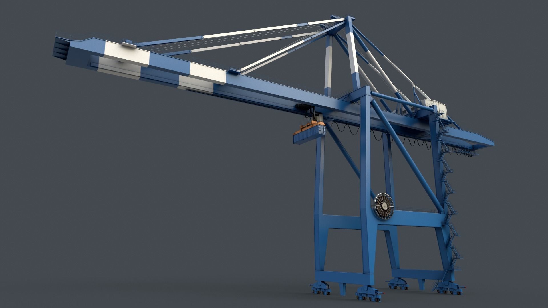 PBR Quayside Container Crane V2 - Multi color Pack 3D Model Collection_57