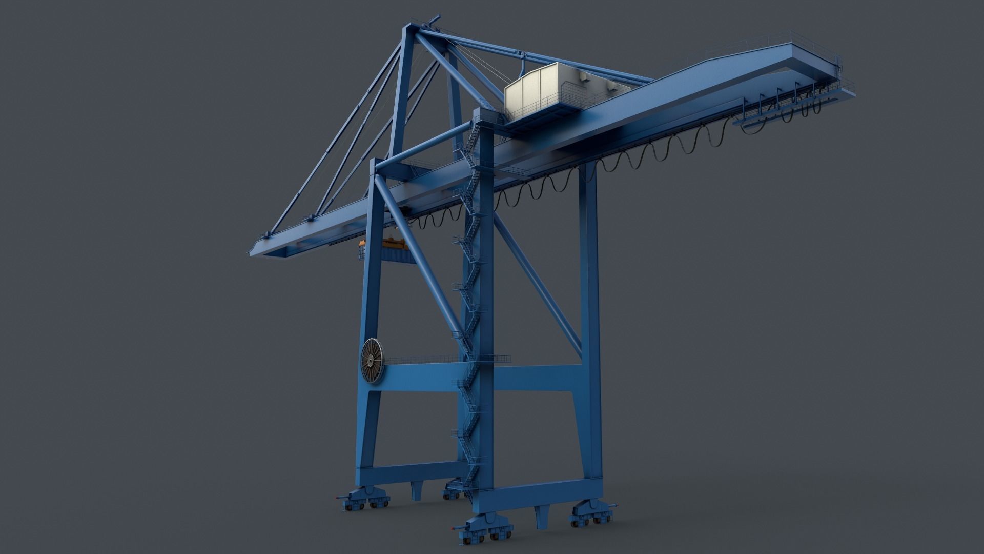 PBR Quayside Container Crane V2 - Multi color Pack 3D Model Collection_88