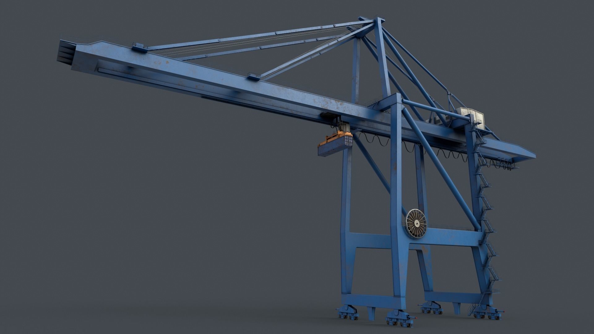 PBR Quayside Container Crane V2 - Multi color Pack 3D Model Collection_55