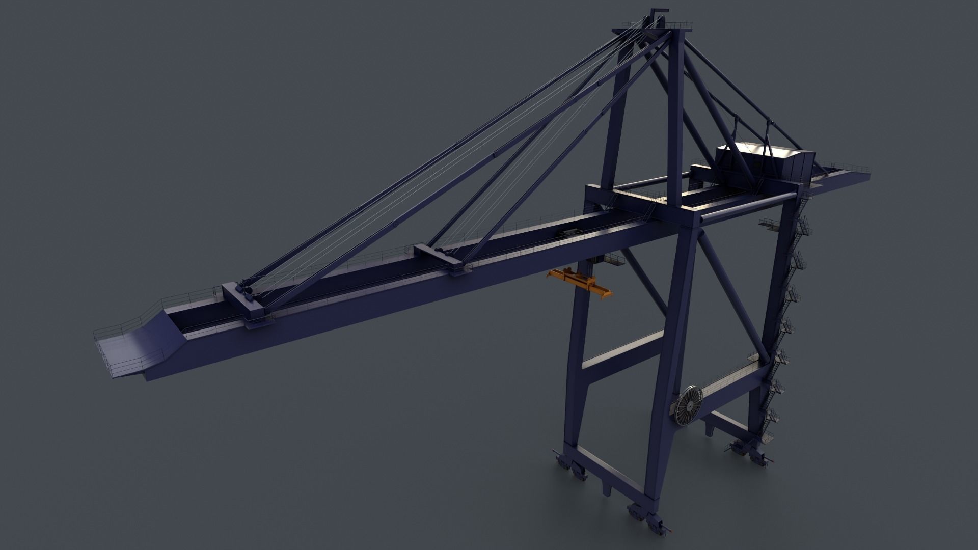 PBR Quayside Container Crane V2 - Multi color Pack 3D Model Collection_23