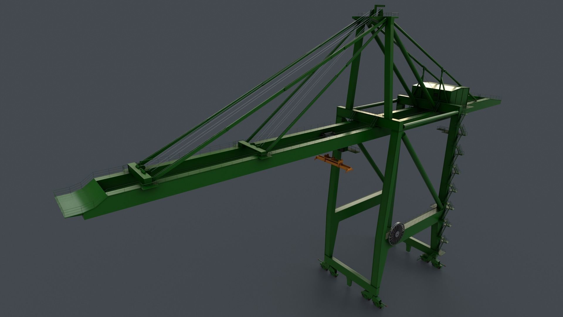 PBR Quayside Container Crane V2 - Multi color Pack 3D Model Collection_25
