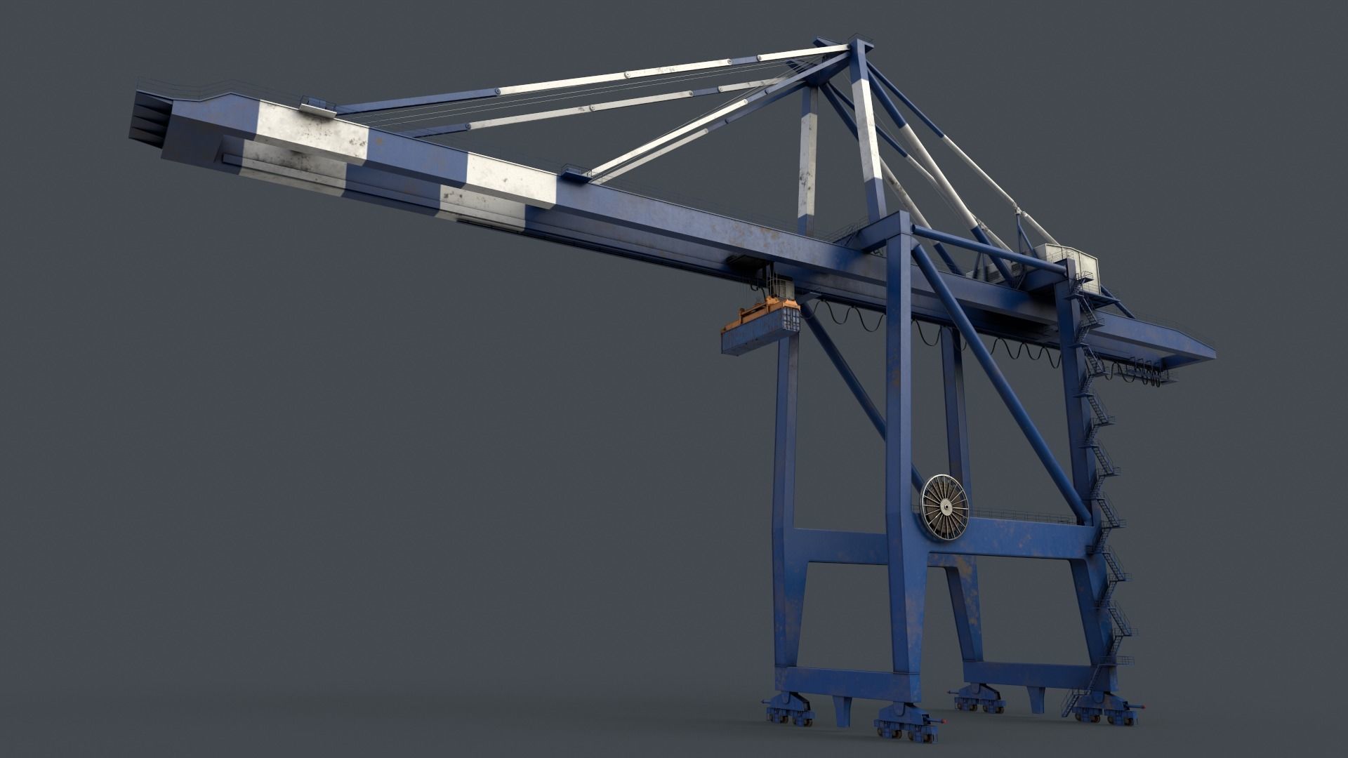 PBR Quayside Container Crane V2 - Multi color Pack 3D Model Collection_50