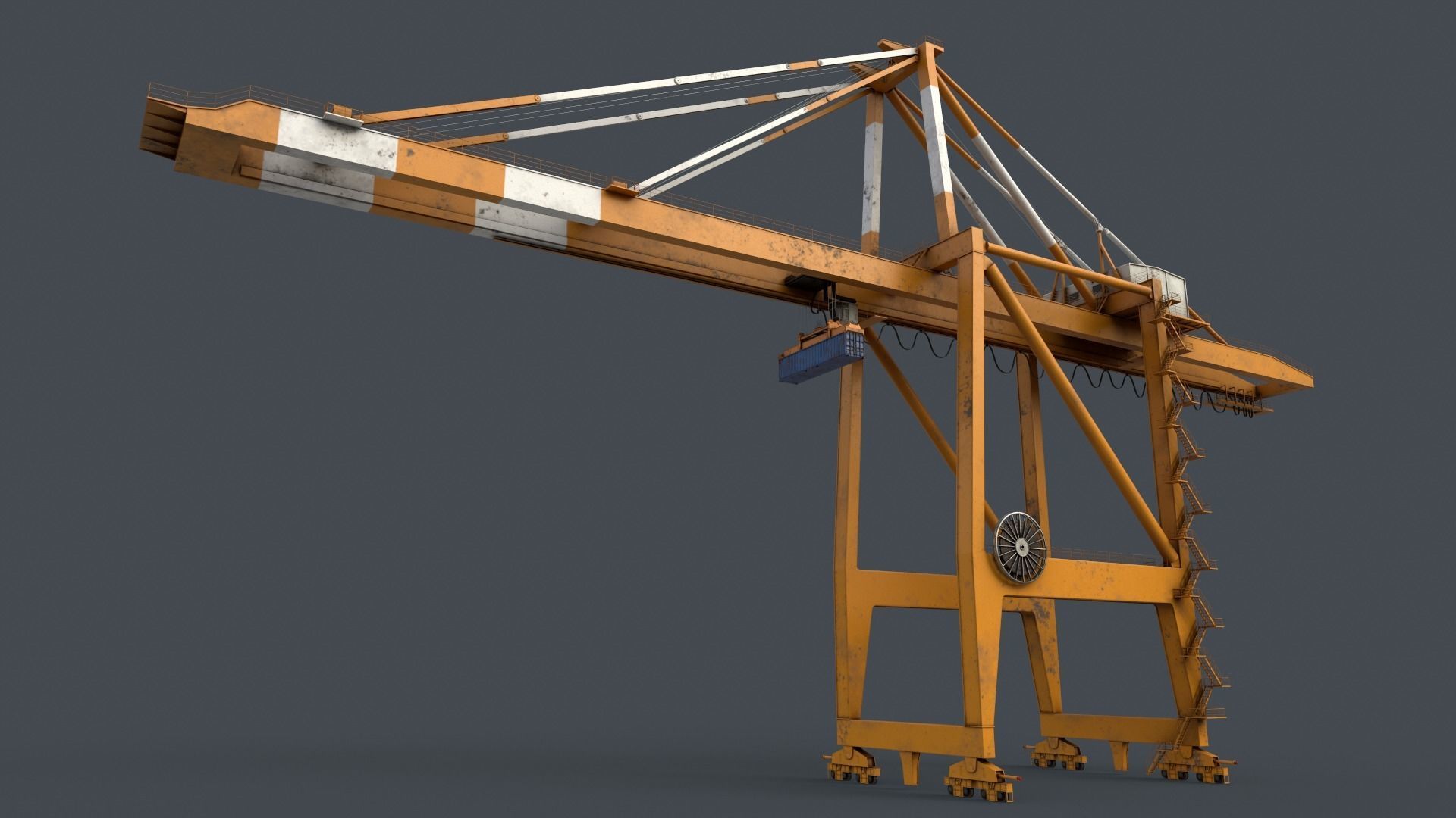 PBR Quayside Container Crane V2 - Multi color Pack 3D Model Collection_77