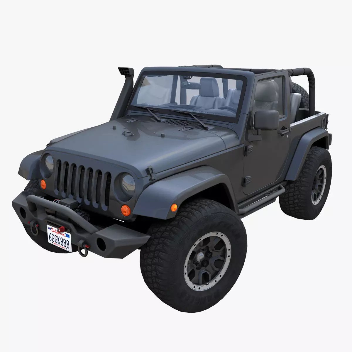 Jeep Wrangler Custom Low-poly 3D model