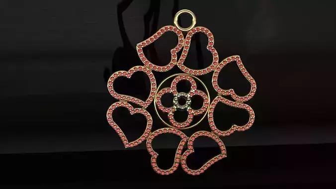 Heart diamond pendant  or necklace