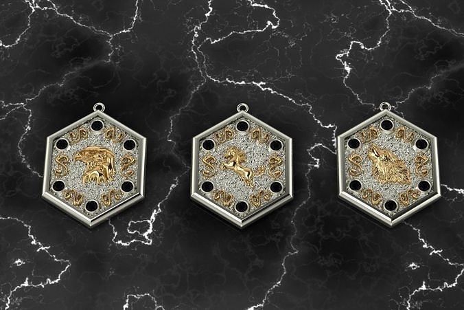 Hexagon Pendant 3D print model