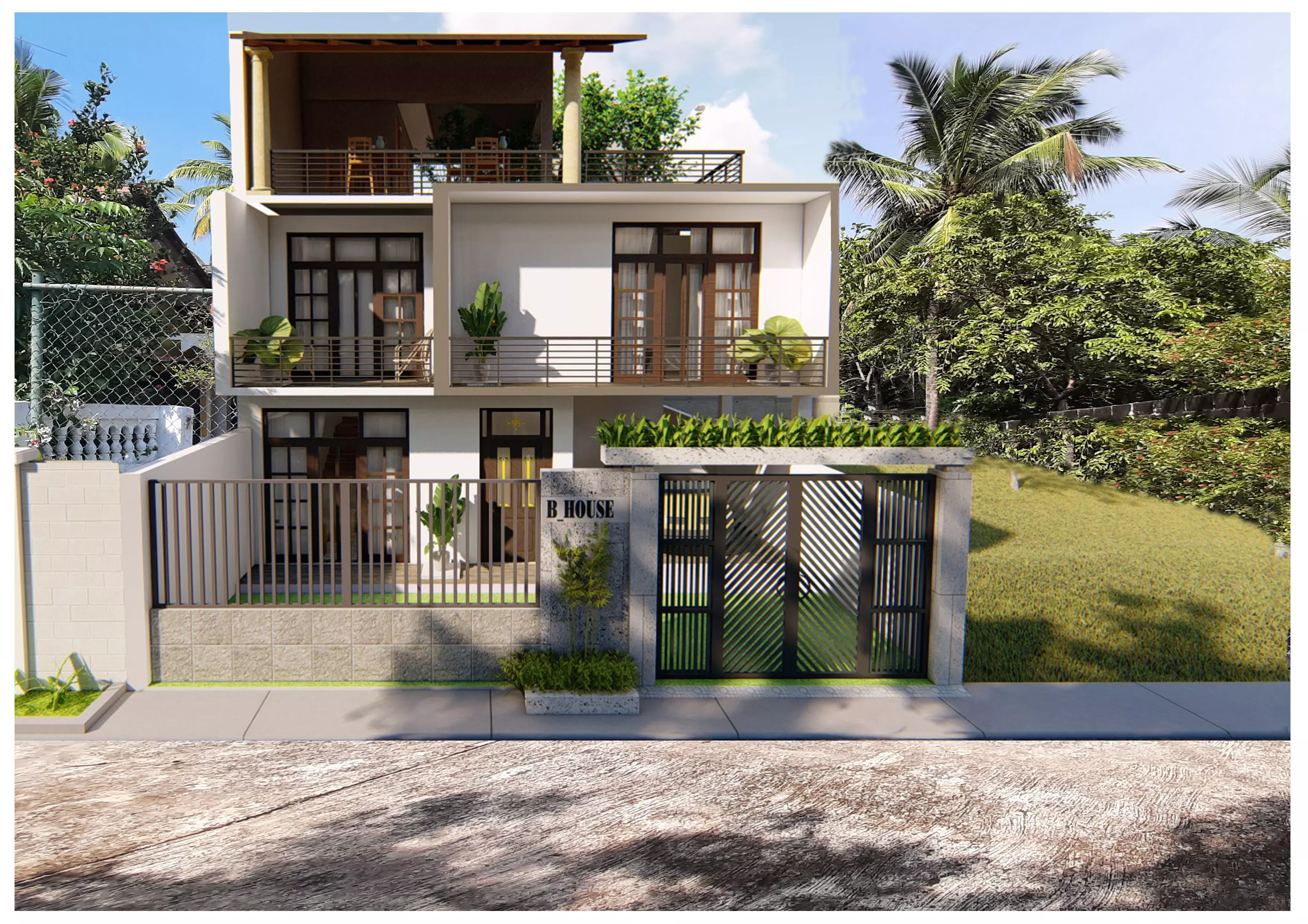 Exterior  interior high quality 3d House  model  3D model_0