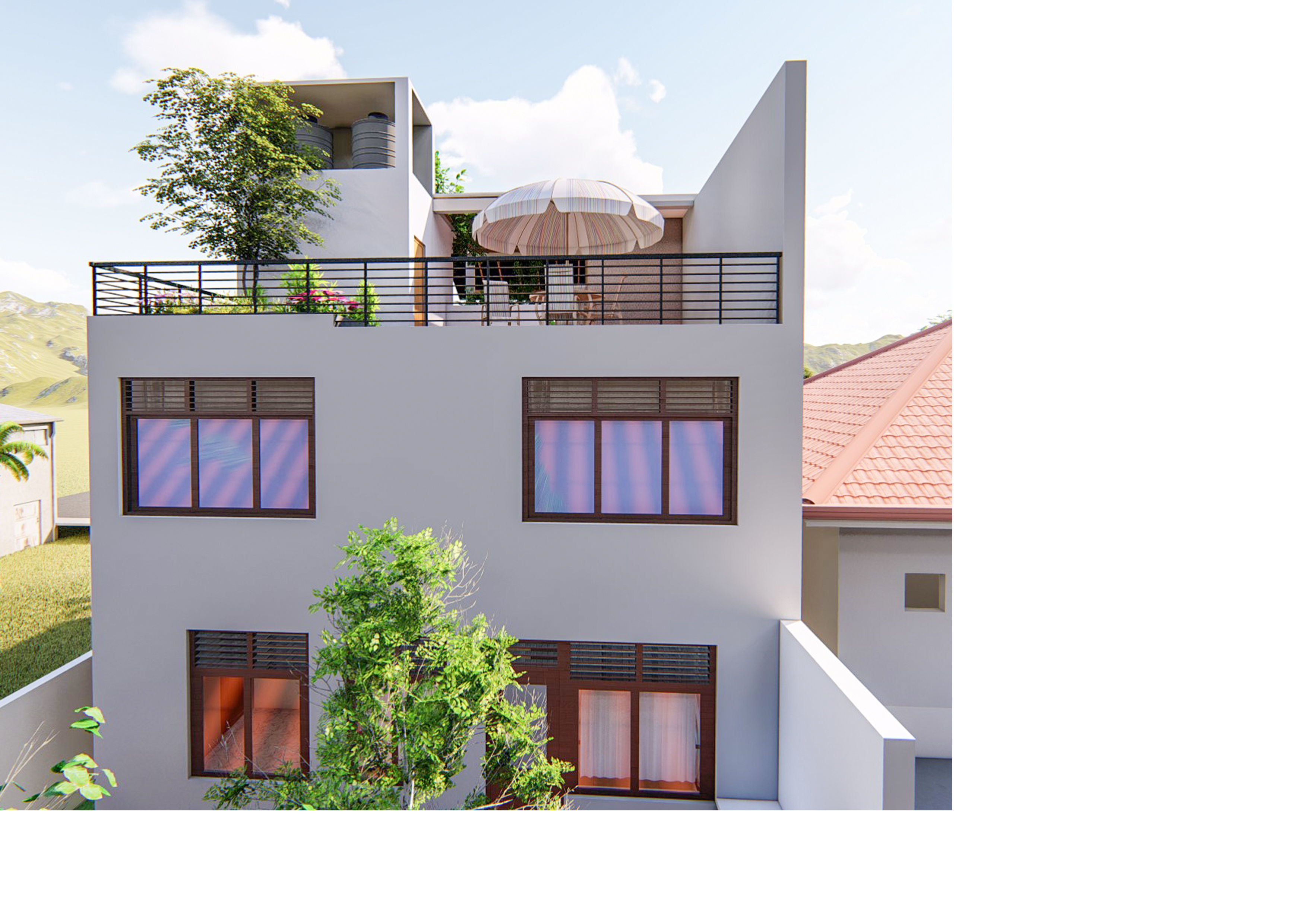 Exterior  interior high quality 3d House  model  3D model_8